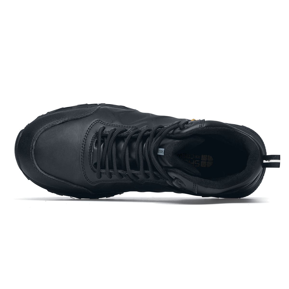 The Callan Mid O2 SRC CI HI ESD safety boot has TripGuard technology, waterproof materials and a durable slip-resistant outsole, seen from the above.
