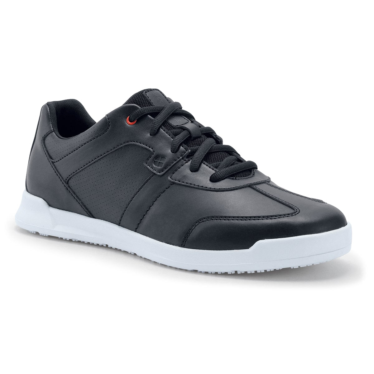 The Freestyle II White Outsole from Shoes For Crews is a slip-resistant shoe featuring a removable cushioned insole,  seen from the right profile.