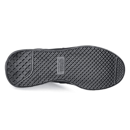 The Freestyle II from Shoes For Crews is a slip-resistant shoe featuring a removable cushioned insole, seen from below.