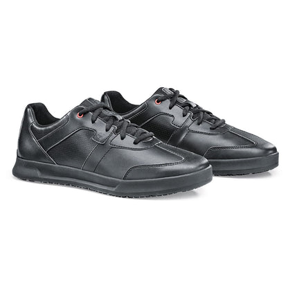 The Freestyle II from Shoes For Crews is a slip-resistant shoe featuring a removable cushioned insole, pair seen in profile on the right.