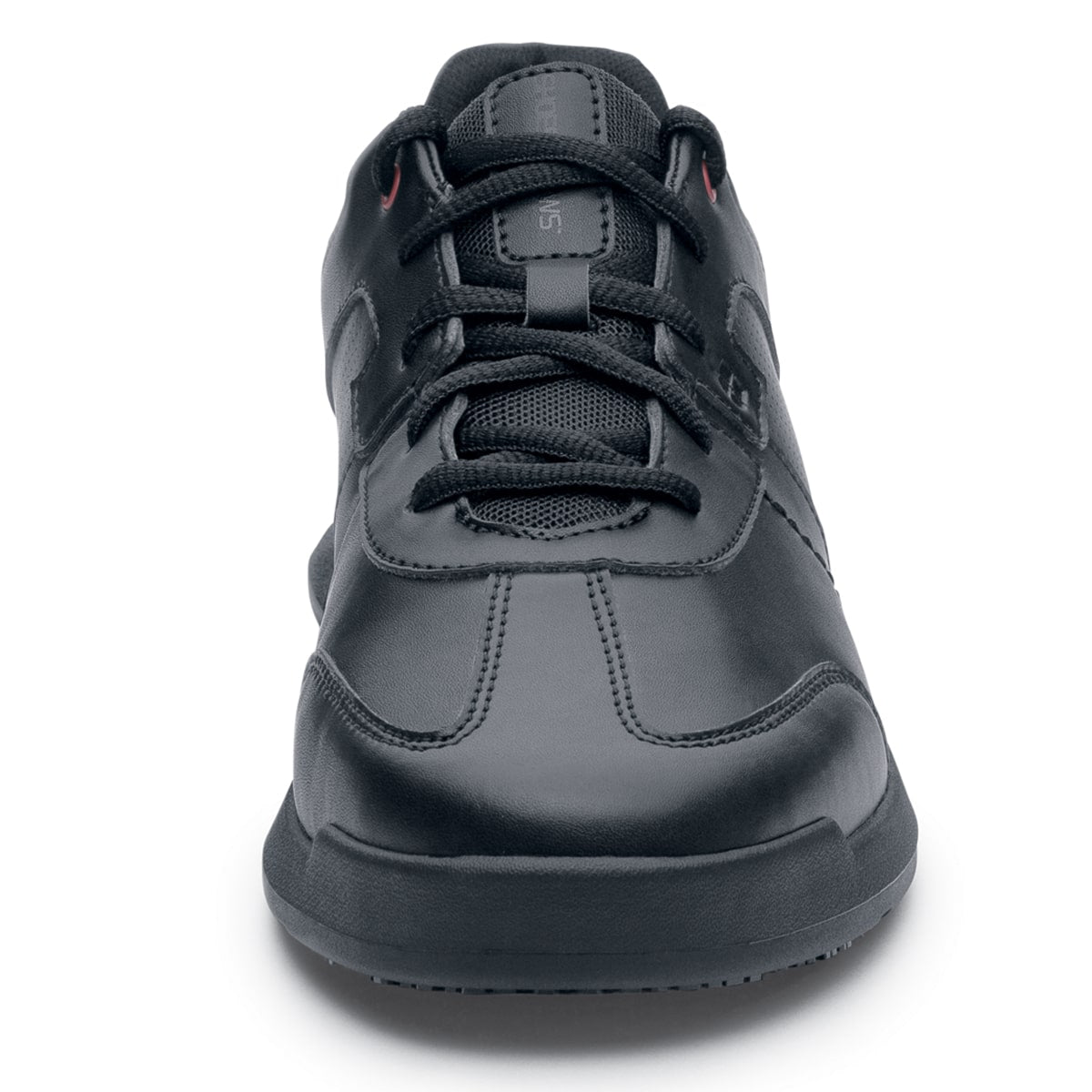 The Freestyle II from Shoes For Crews is a slip-resistant shoe featuring a removable cushioned insole, seen from the front.
