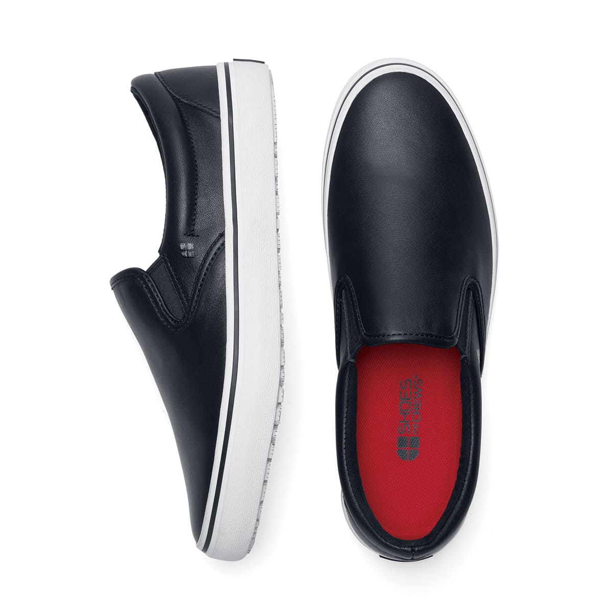 Mens slip on sneakers black clearance