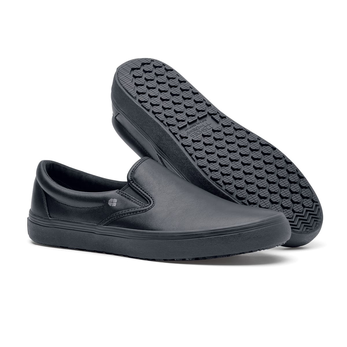 Men's slip resistant black work shoes on sale