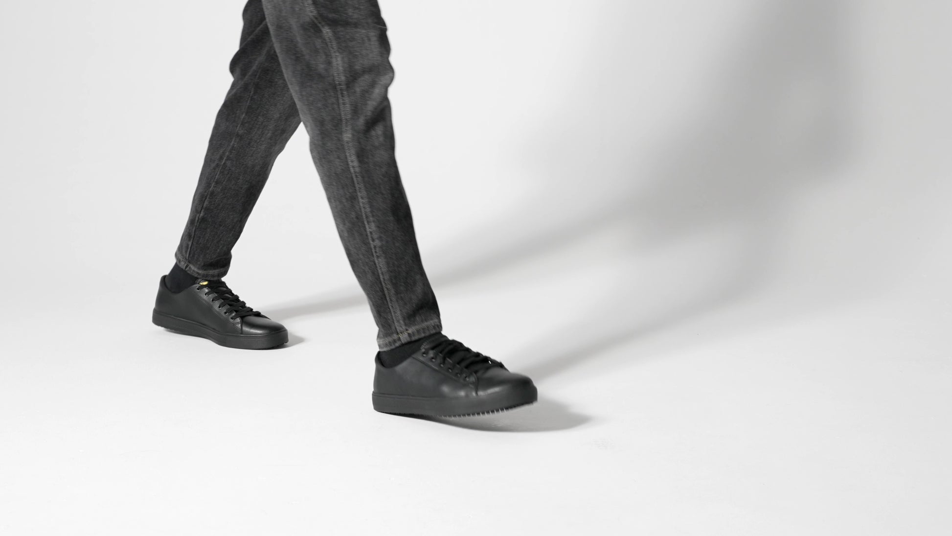 The Old School Low-Rider Black Gladiator Outsole from Shoes For Crews is a slip resistant lace-up shoe designed to provide comfort throughout the day, product video.