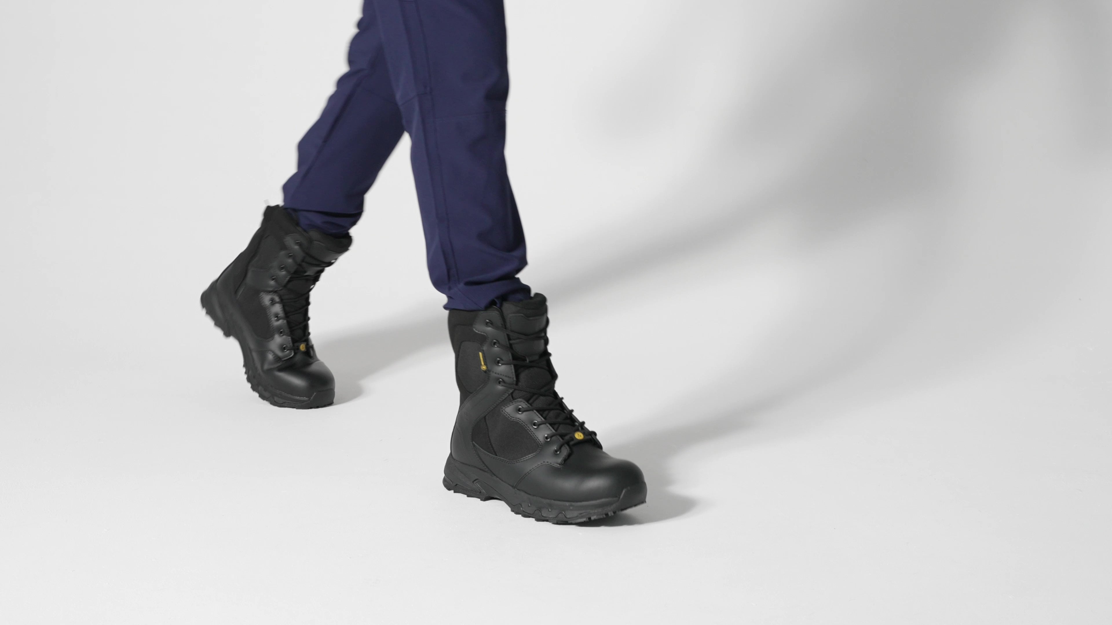 The Defence High from Shoes For Crews are waterproof, slip-resistant safety boots, product video.